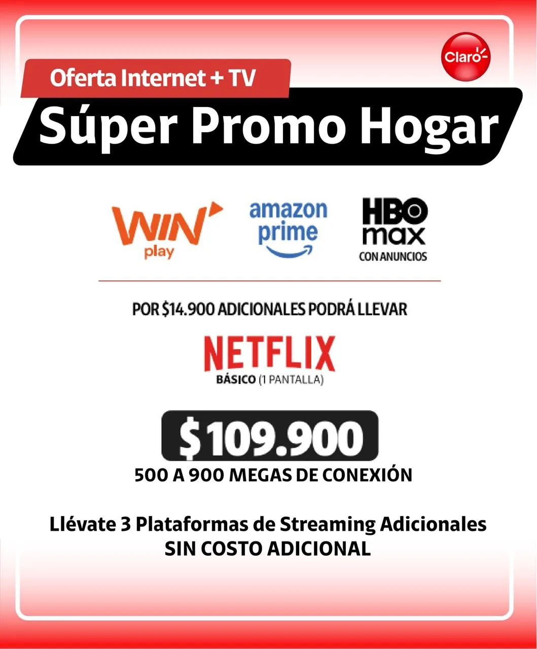 INTERNET 500/900 + 3 APP STREAMING