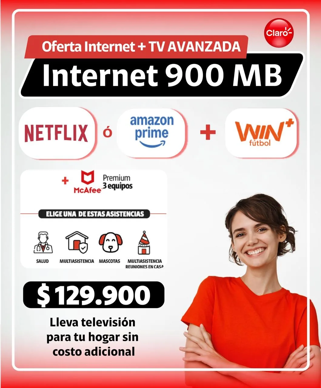 INTERNET + TV AVANZADA + DOS APP STREAMING imagen 2